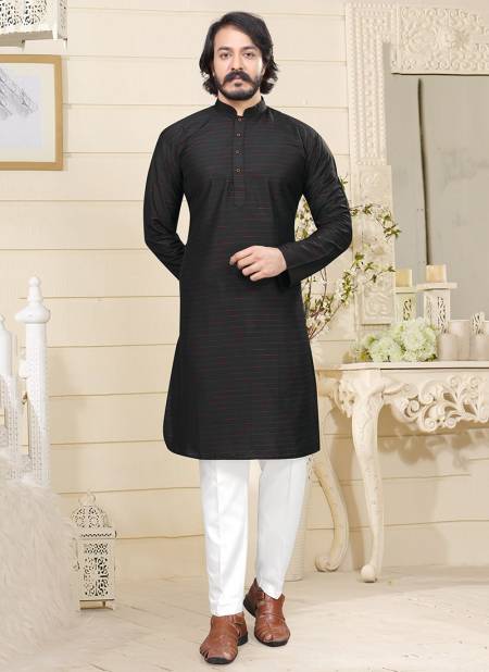 Black Colour KUNJ D-8 Party And Function Wear Traditional Fancy Kurta Churidar Pajama Redymade Latest Collection 7019